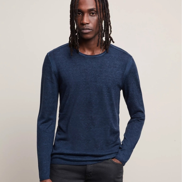 John Varvatos Pete Crewneck Silk And Cashmere Sweater